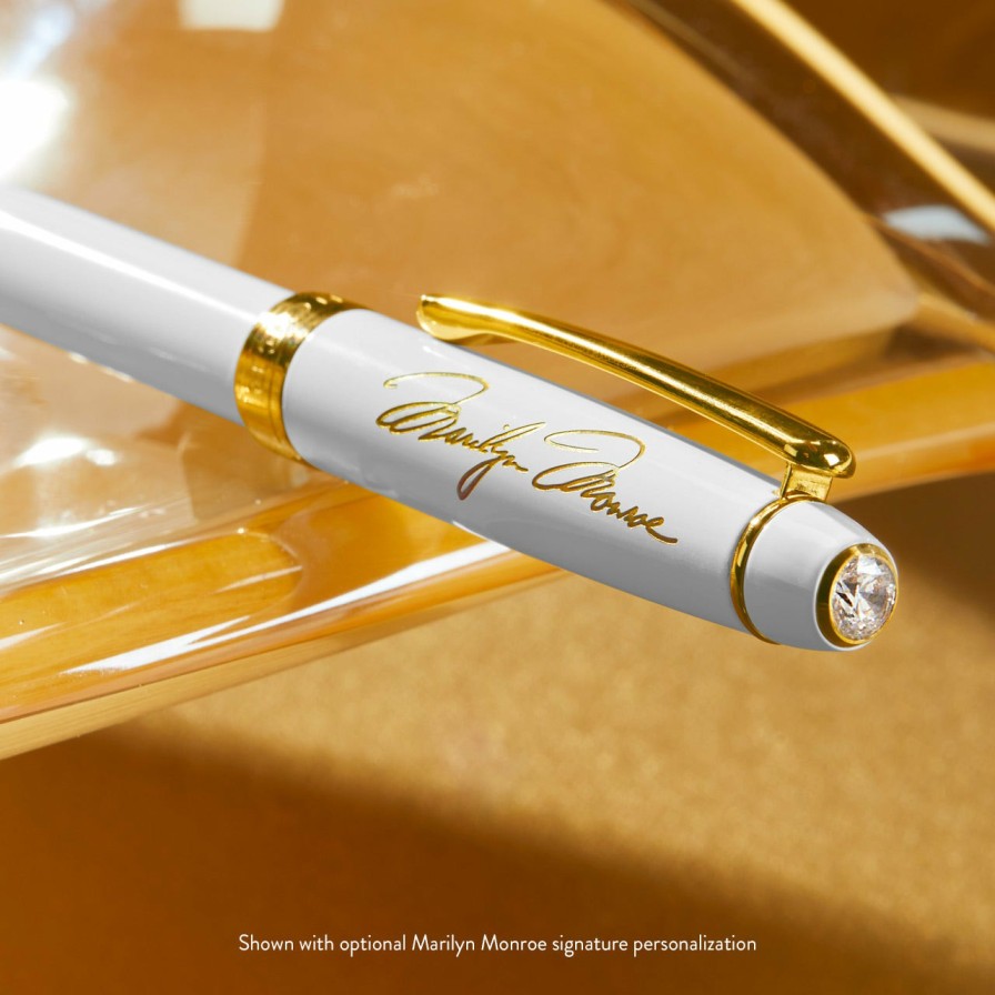 Writing Levenger Ballpoint Pens | Marilyn Monroe Diamonds Ballpoint Pen White