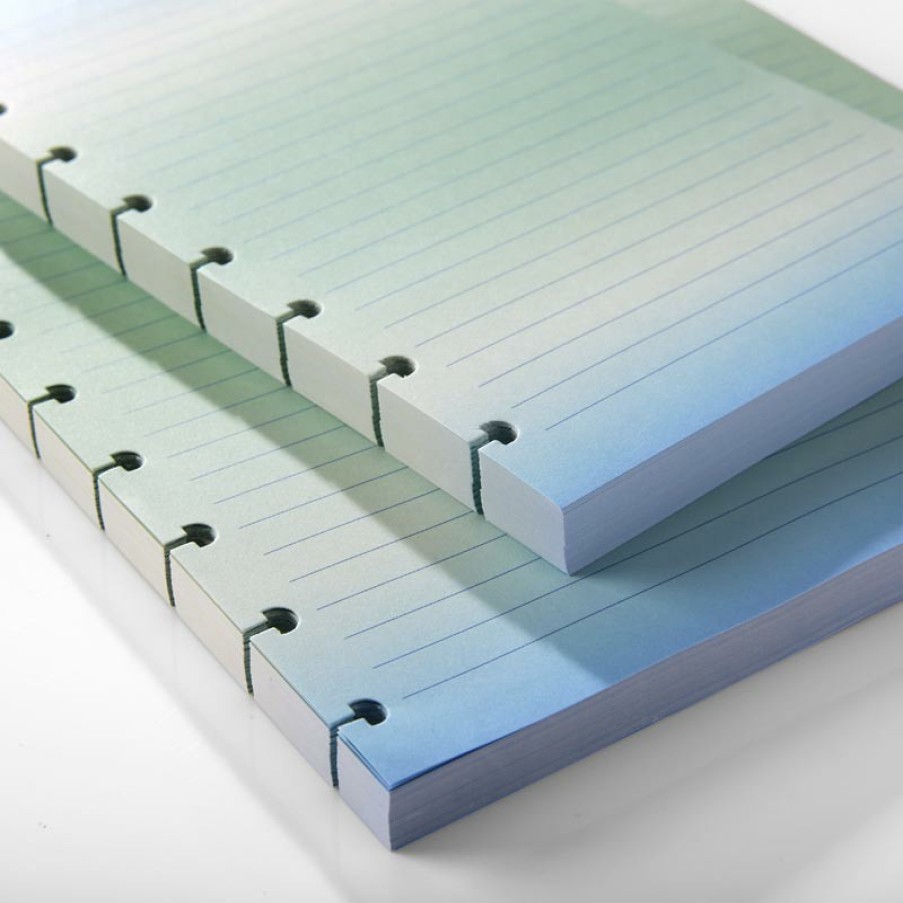 Circa Notebooks Levenger Circa Junior Refills | Circa Blue Ombre Gradient Full-Page Ruled Refill (100 Sheets)