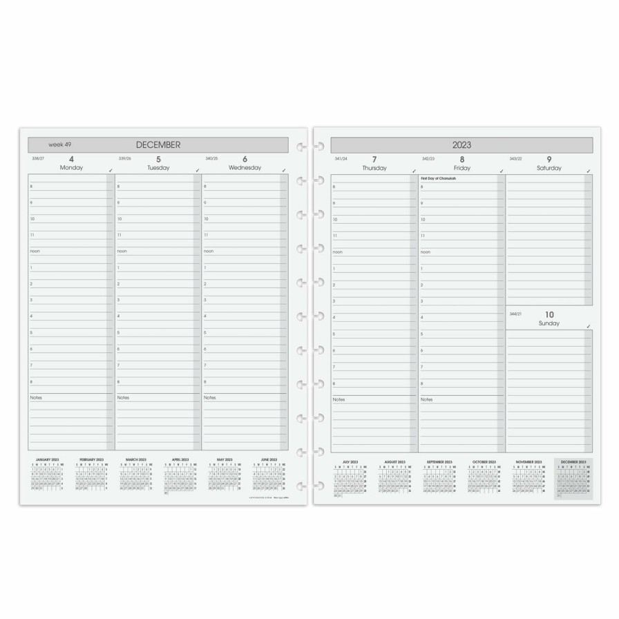 Circa Notebooks Levenger Circa Letter Refills | Circa Weekly Vertical Format Agenda Refill