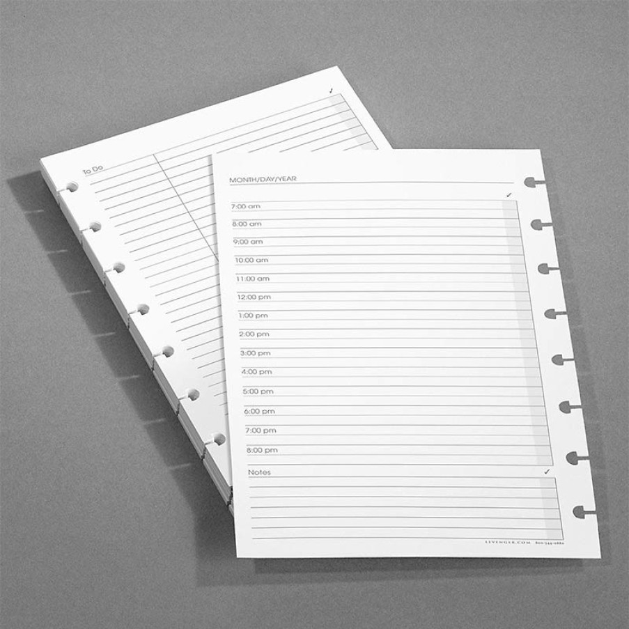 Circa Notebooks Levenger Circa Junior Refills | Circa® Special Request Daily Planner Refill (100 Sheets)