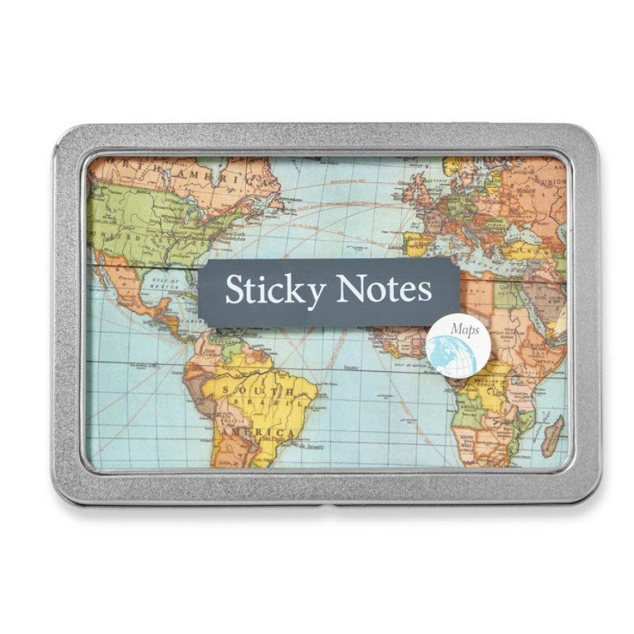 Home & Office Levenger Sticky Notes & Tabs | Vintage Map Sticky Notes