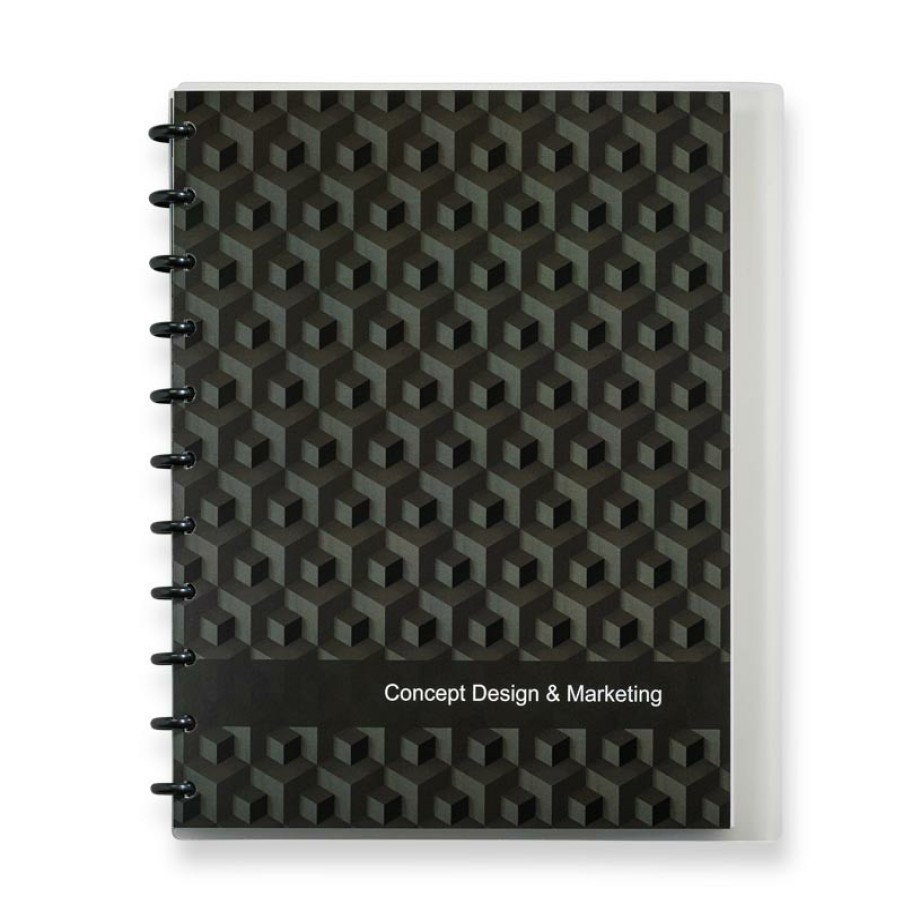 Circa Notebooks Levenger Circa Junior Notebooks | Circa Weekly Horizontal Format Agenda-3D Geometric