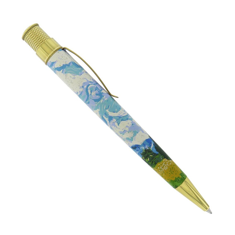 Writing Levenger Retro 51 | Retro 51 Van Gogh Wheat Field With Cypresses Rollerball Pen