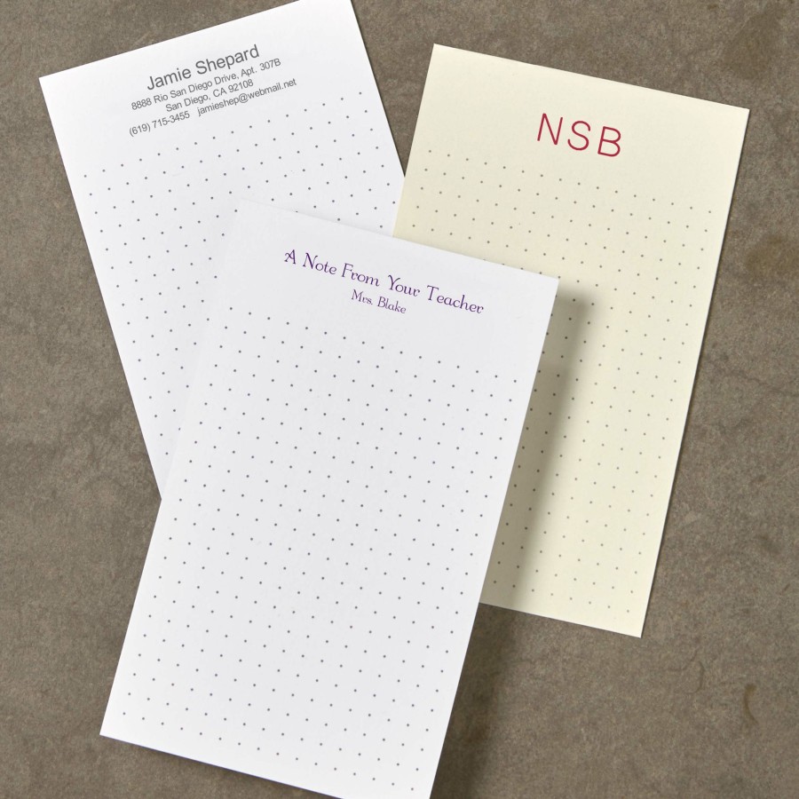 Notebooks & Stationery Levenger Premium Personalized Index Cards | 250 Personalized 3 X 5 Cards, Vertical Dot Grid