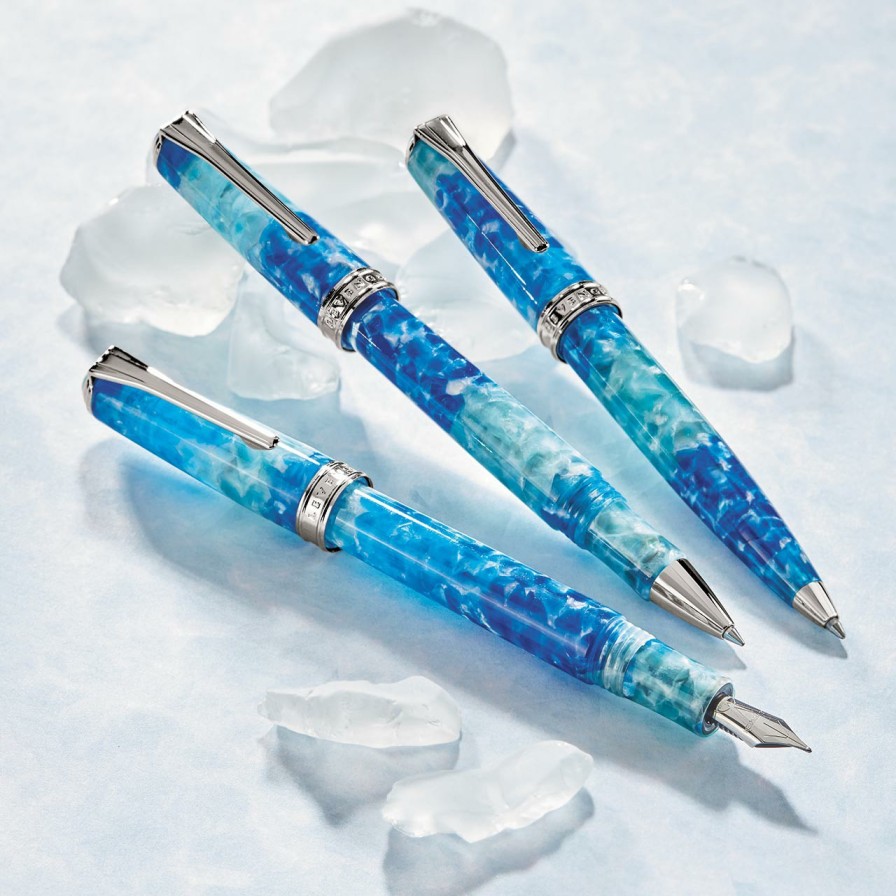 Writing Levenger Levenger Pens | True Writer Classic Blue Grotto Fountain Pen