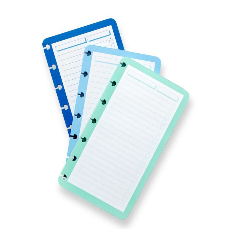 Circa Notebooks Levenger Sea & Sky | Circa Sea And Sky Checklist Pad Trio (Set Of 3)