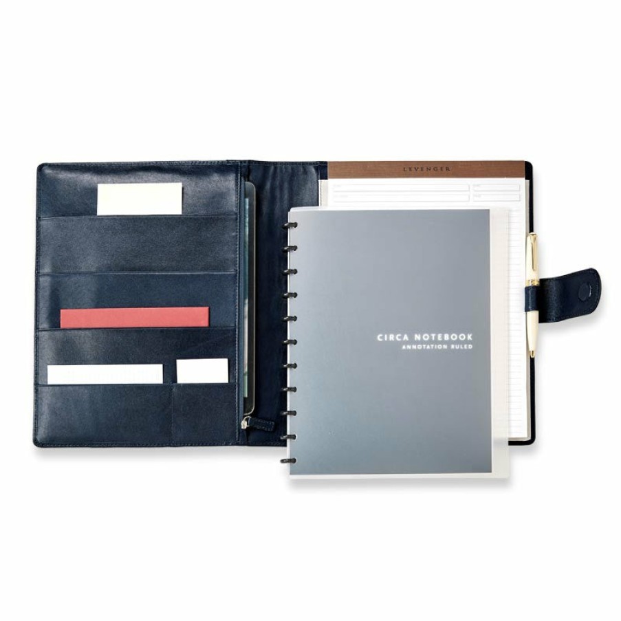 Circa Notebooks Levenger Circa Junior Notebooks | Luxe Midnight Softolio Midnight Blue