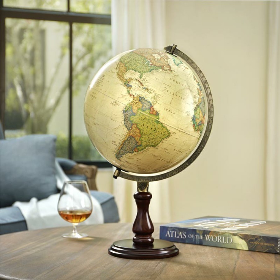 Home & Office Levenger Decor | Expedition Globe Antique Tan