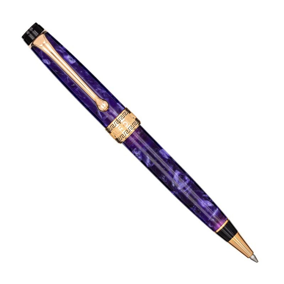 Writing Levenger Ballpoint Pens | Aurora Optima Viola Ballpoint Pen