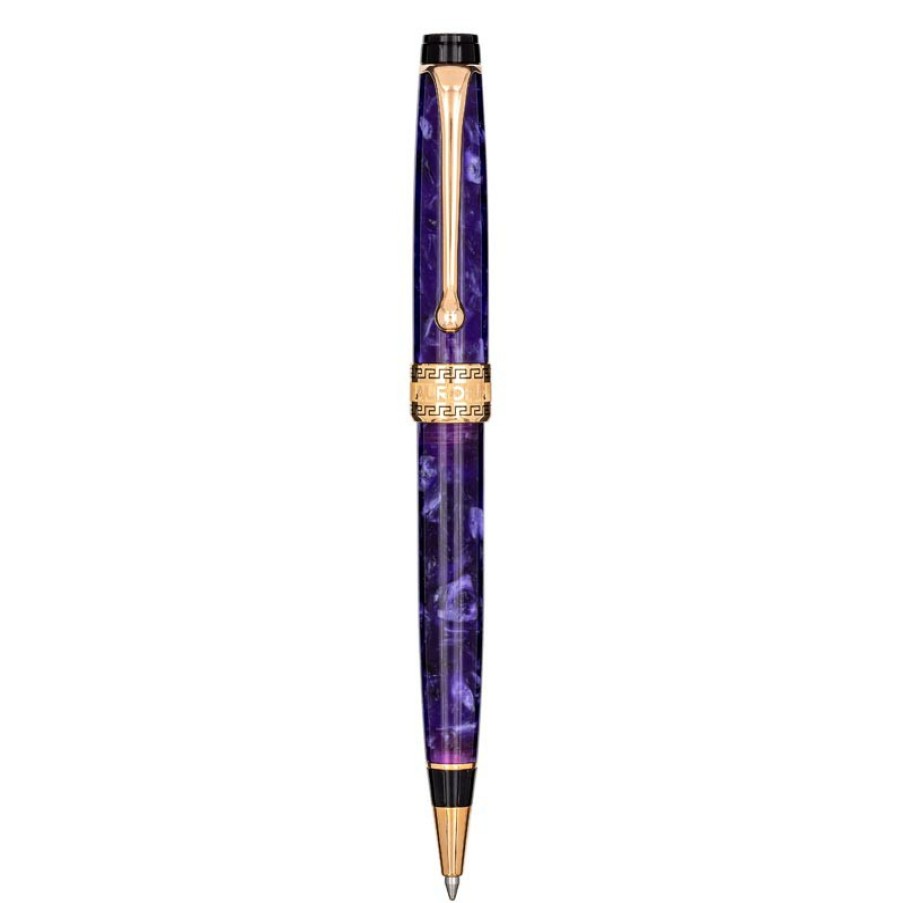 Writing Levenger Ballpoint Pens | Aurora Optima Viola Ballpoint Pen