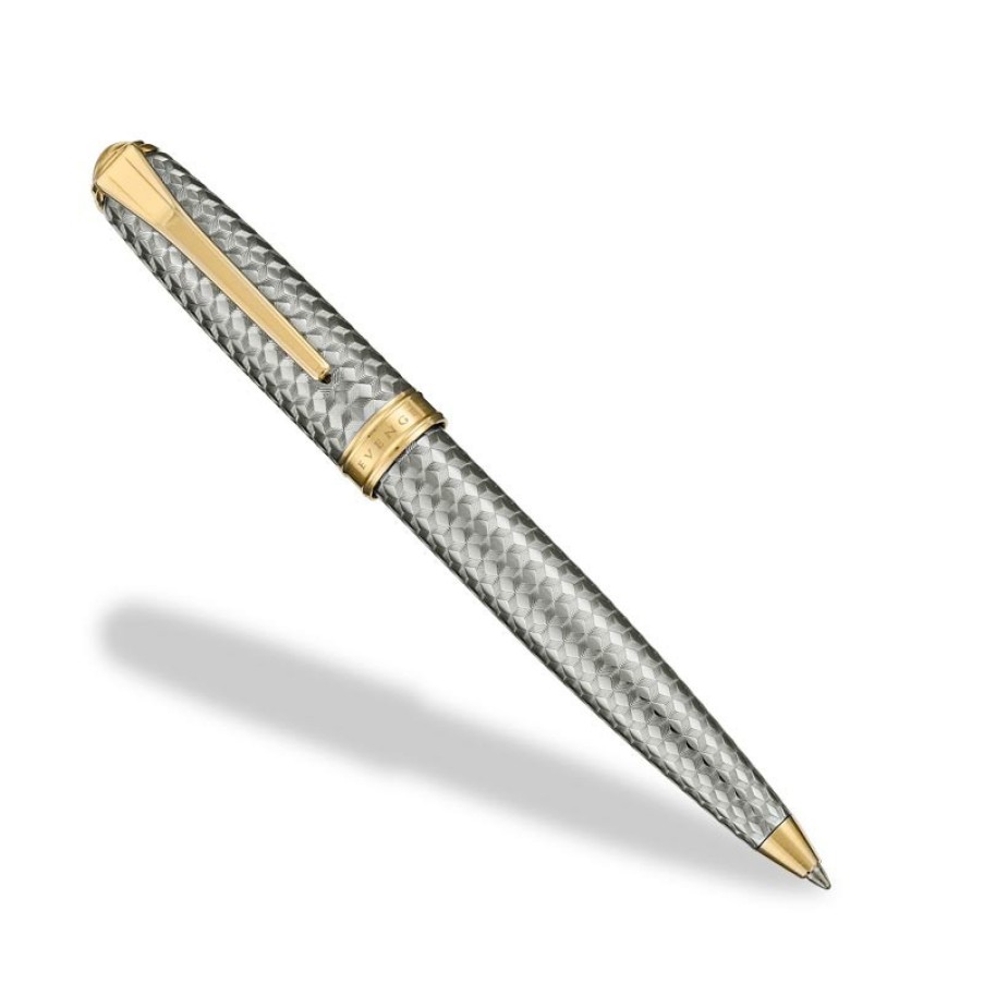 Writing Levenger Levenger Pens | True Writer Two-Tone Herringbone Anniversary Pen