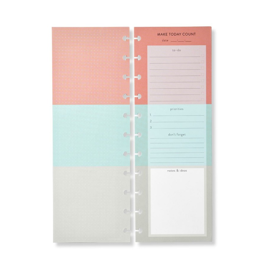 Circa Notebooks Levenger Circa Letter Refills | Circa Make Today Count Half-Sheet Refill (25 Sheets)