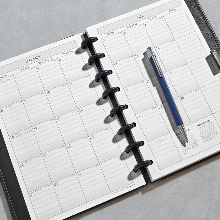 Circa Notebooks Levenger Circa Junior Refills | Circa 2-Year Monthly Agenda Refill