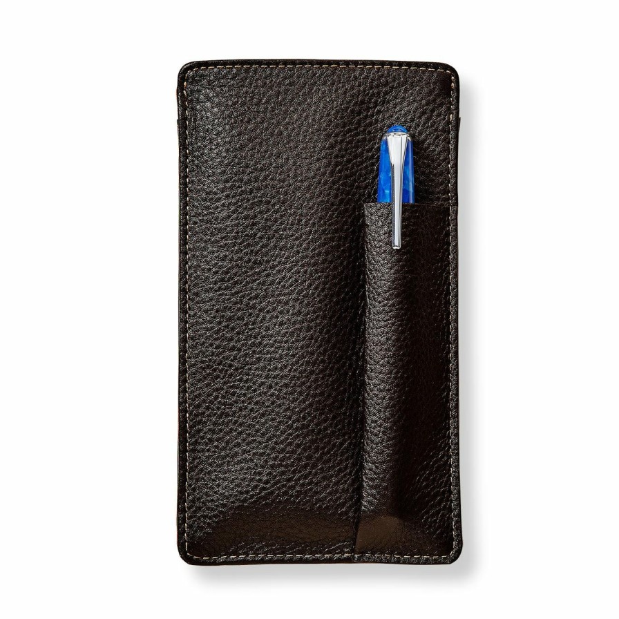 Reading Levenger Professional Eyeglass Cases | Eyephone Case In Bomber Jacket Leather Mocha