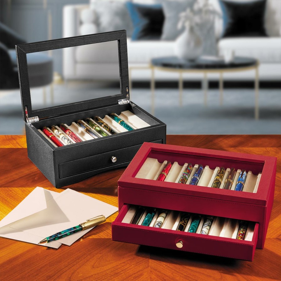 Home & Office Levenger Pen Cases & Stands | The King'S Leather Pen Vault