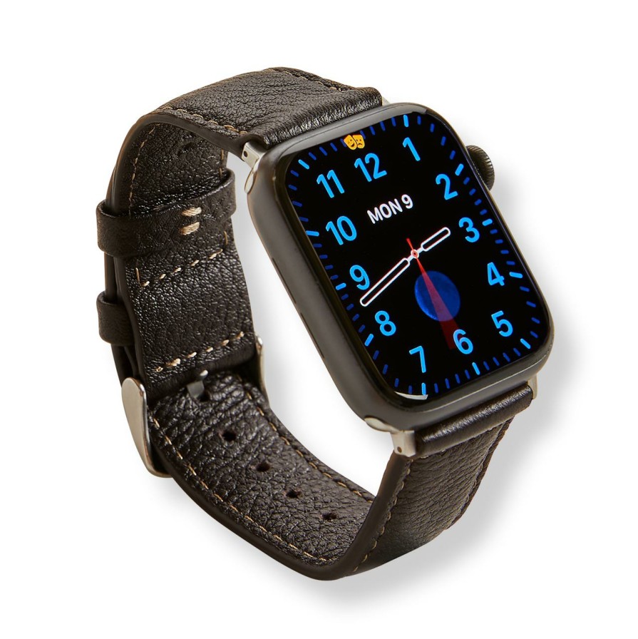 Home & Office Levenger Tech Cases | Bomber Jacket Apple Watch Strap Mocha