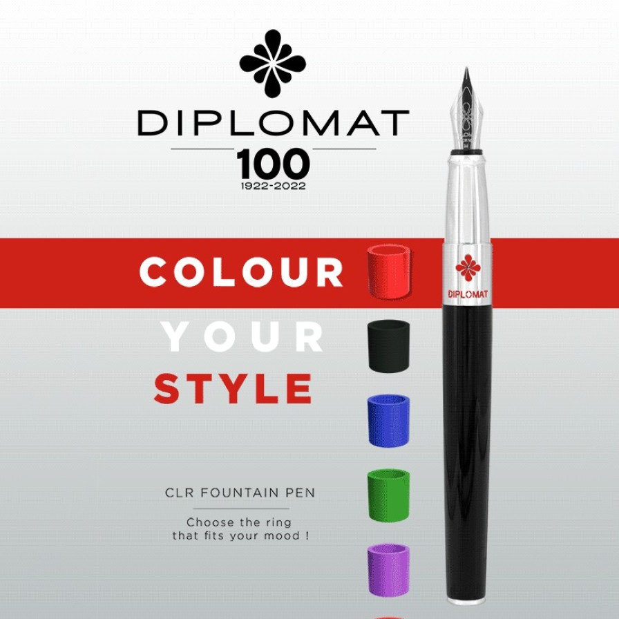 Writing Levenger Fountain Pens | Diplomat Clr Fountain Pen