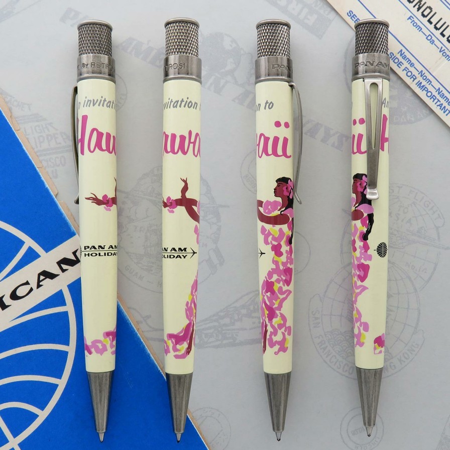 Writing Levenger Retro 51 | Retro 51 Pan Am Hawaii Poster Rollerball Pen