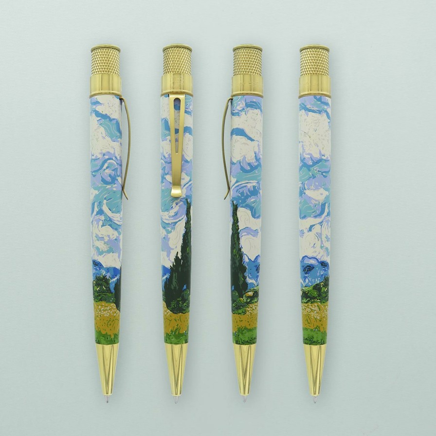 Writing Levenger + 22 More | Retro 51 Van Gogh Wheat Field With Cypresses Rollerball Pen