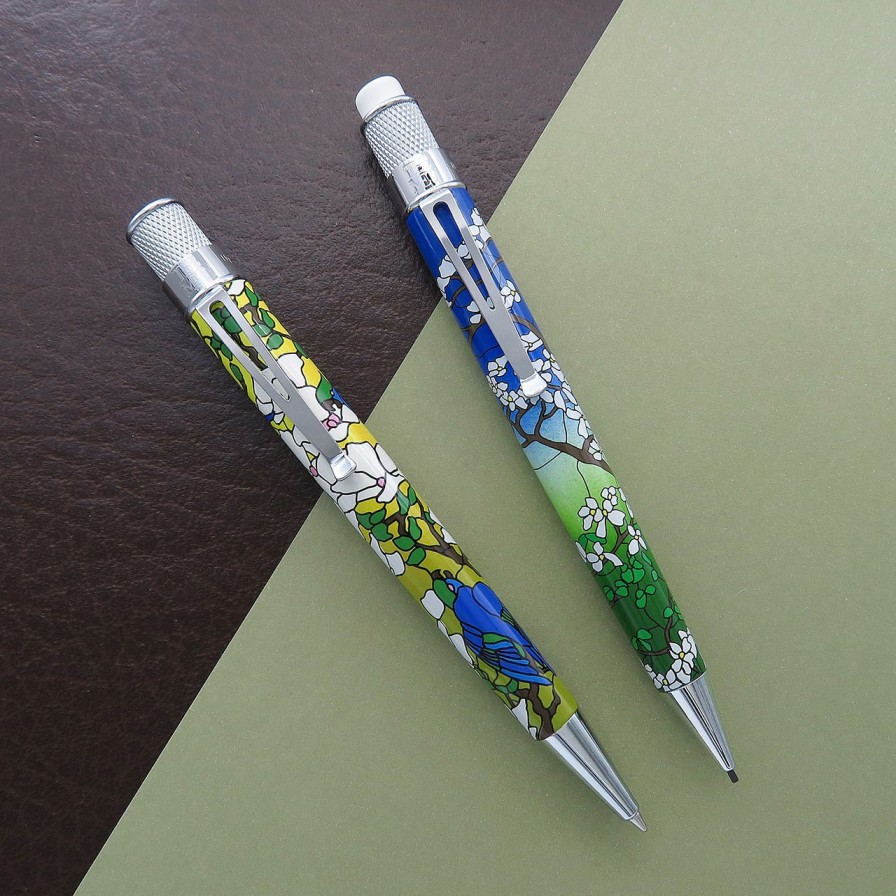 Writing Levenger Rollerball Pens | Retro 51 Metropolitan Parrots And Dogwood Pen & Pencil Set