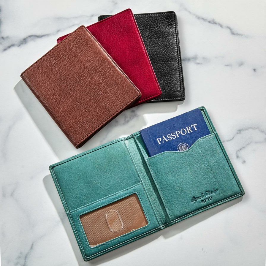 Bags & Accessories Levenger Wallets & Card Cases | Leather Rfid Passport Cover