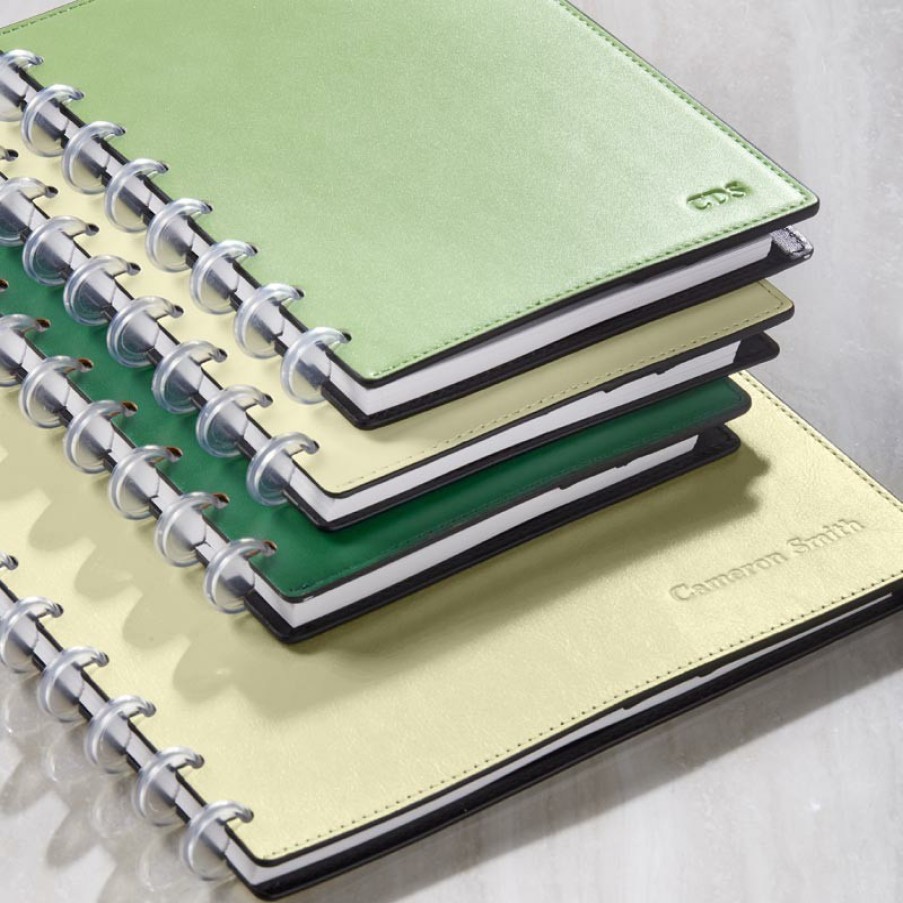 Circa Notebooks Levenger Circa Junior Notebooks | Circa Botanical Sliver Notebook Palm Green