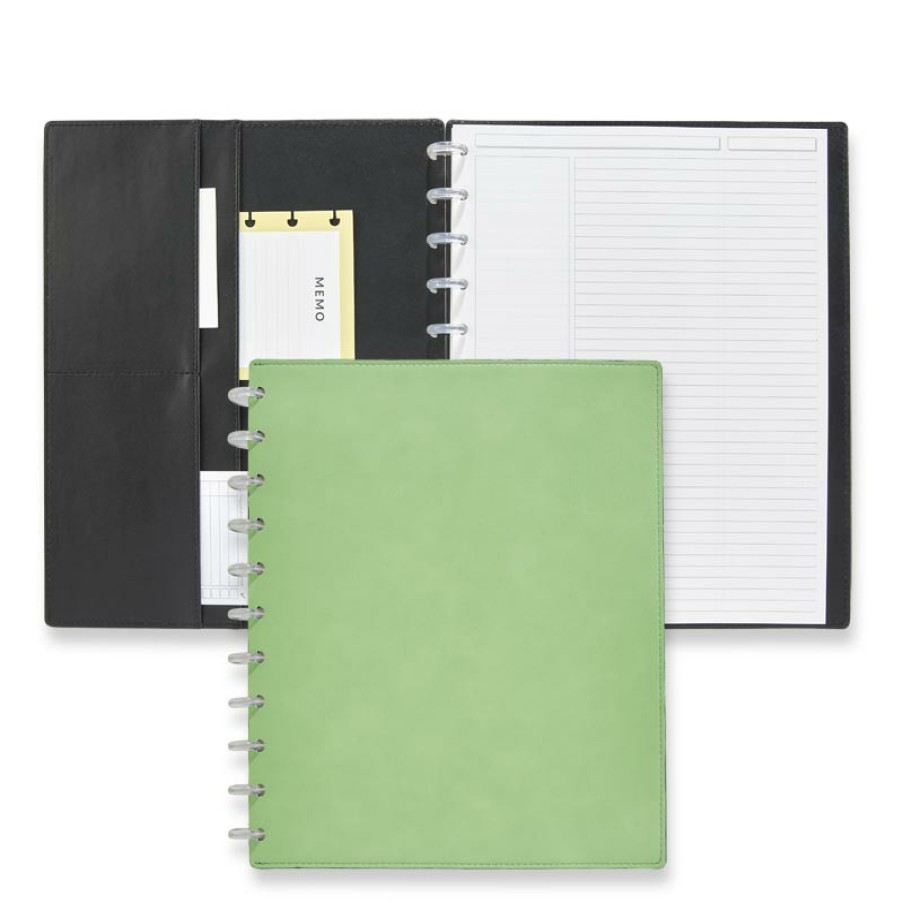 Circa Notebooks Levenger Circa Junior Notebooks | Circa Botanical Sliver Notebook Palm Green