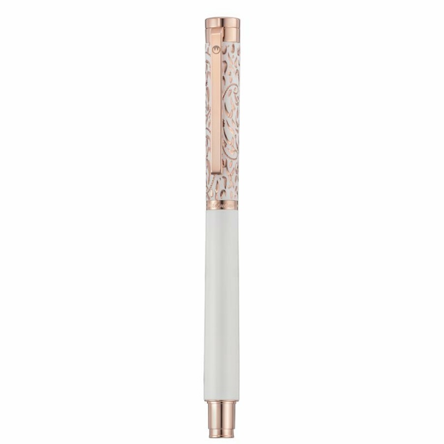 Writing Levenger Waldmann | Waldmann Xetra Vienna Rollerball Pen White/Rosegold