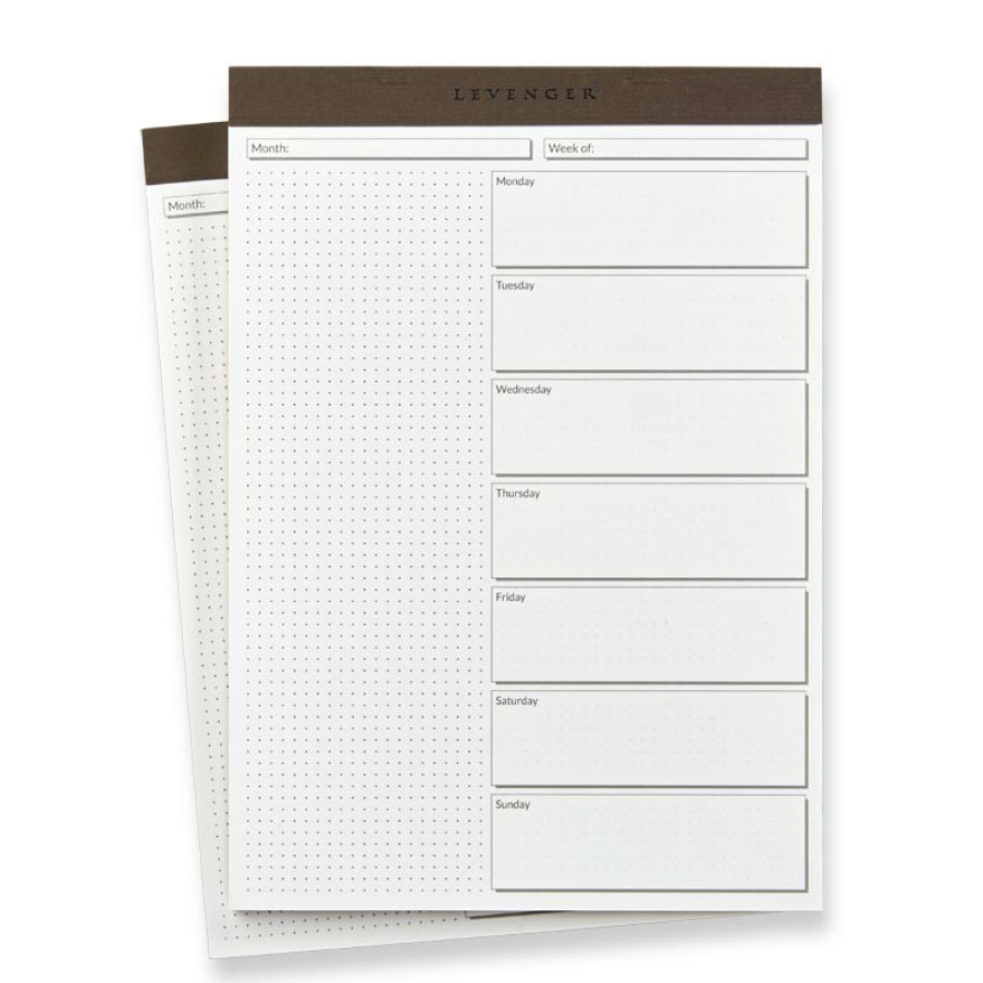 Notebooks & Stationery Levenger Freeleaf & Notepads | Weekly Scheduler Freeleaf Pad (Set Of 2)