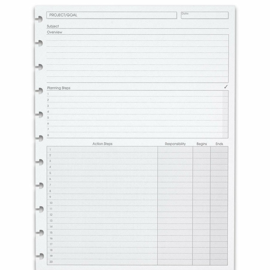 Circa Notebooks Levenger Circa Junior Refills | Circa Project Planner Refill (100 Sheets)