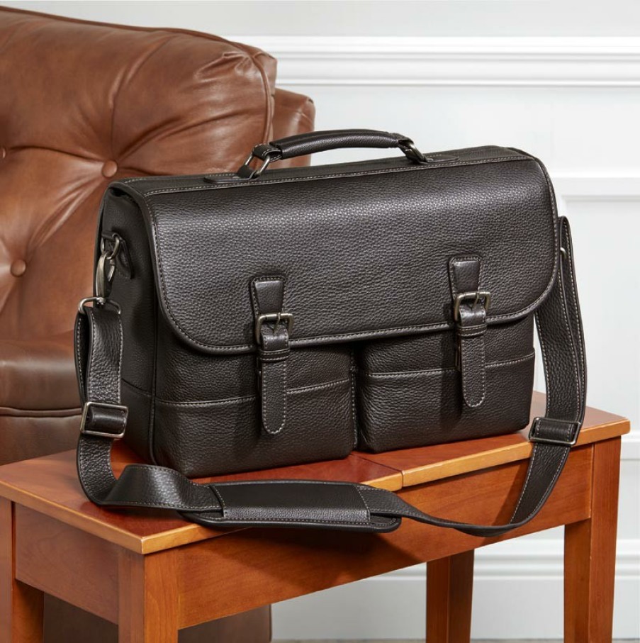 Bags & Accessories Levenger Travel Bags & Accessories | Bomber Jacket Kensington Satchel Mocha