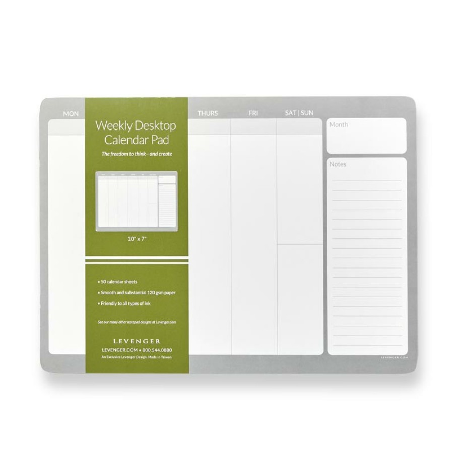 Notebooks & Stationery Levenger Desk Pad & Card Planners | Start-Anytime Weekly Desktop Calendar Pad