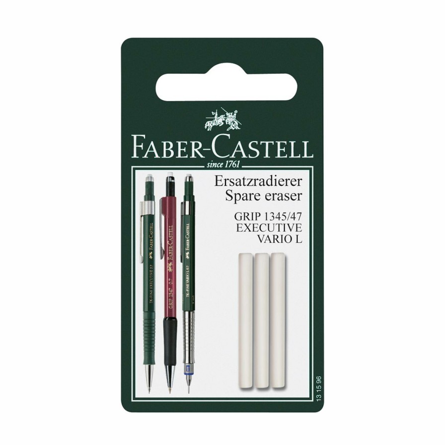 Writing Levenger Faber-Castell | Faber-Castell Tk Vario Eraser Replacement (Set Of 3)