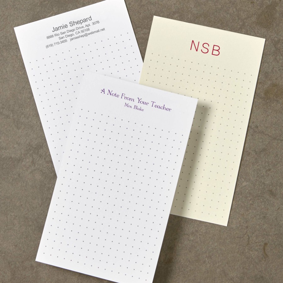 Notebooks & Stationery Levenger Premium Personalized Index Cards | 100 Personalized 3 X 5 Cards, Vertical Dot Grid