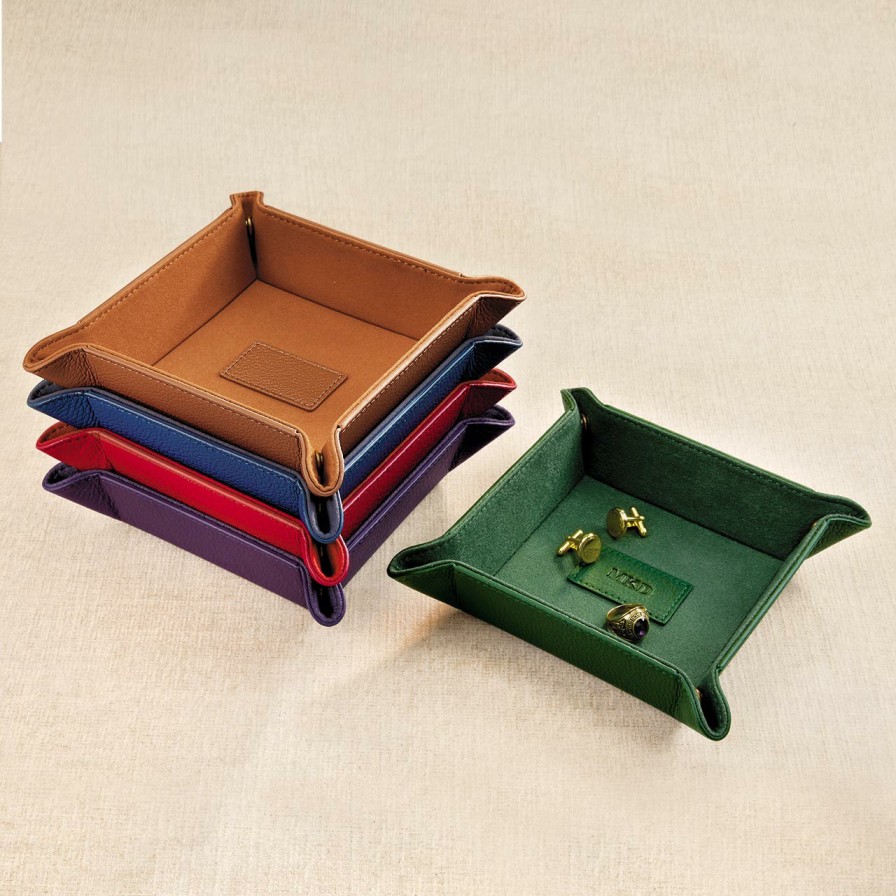 Home & Office Levenger Workspace Organizers | Leather Snap Tray