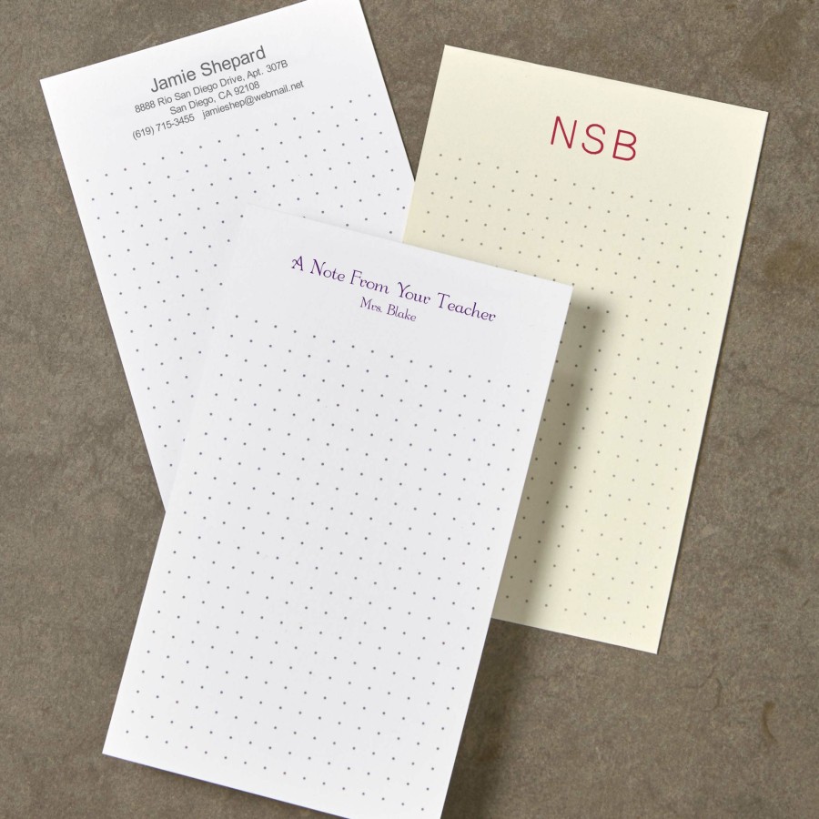 Notebooks & Stationery Levenger Premium Index Cards | 250 Personalized 3 X 5 Cards, Vertical Dot Grid