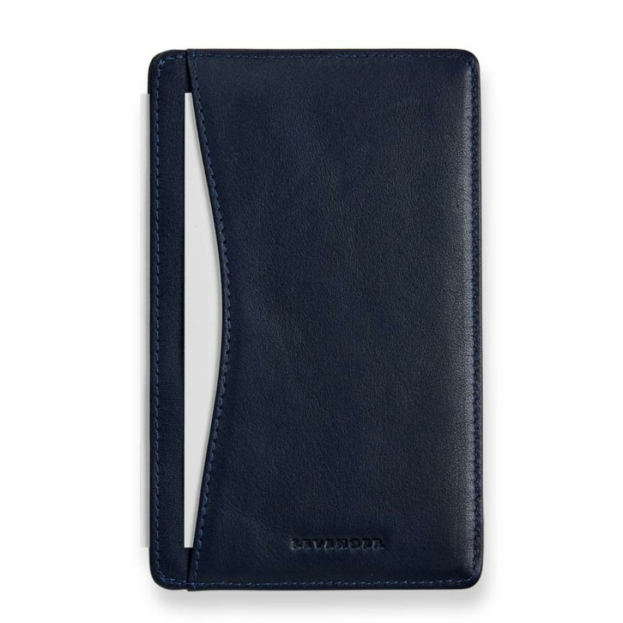 Notebooks & Stationery Levenger Index Card Accessories | Luxe Leather Pocket Briefcase Midnight Blue