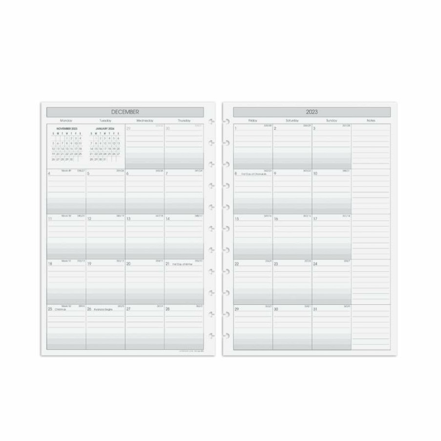 Circa Notebooks Levenger Circa Smartplanners® | Circa® 2-Year Monthly Agenda Refill, A4