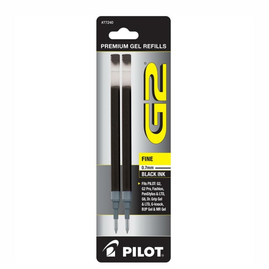 Writing Levenger Pilot | Pilot G2 Gel Rollerball Refills (Set Of 2) Black