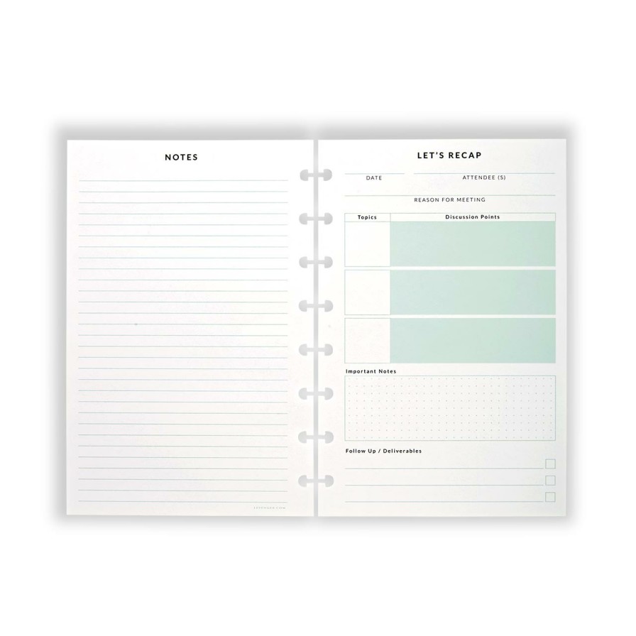 Circa Notebooks Levenger Circa Junior Refills | Circa Let'S Recap Refill (50 Sheets)