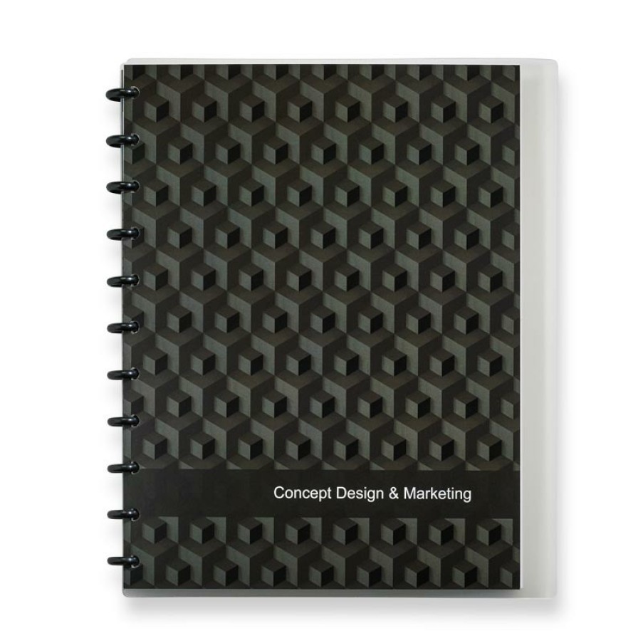 Circa Notebooks Levenger Circa Smartplanners® | Circa Weekly Horizontal Format Agenda-3D Geometric