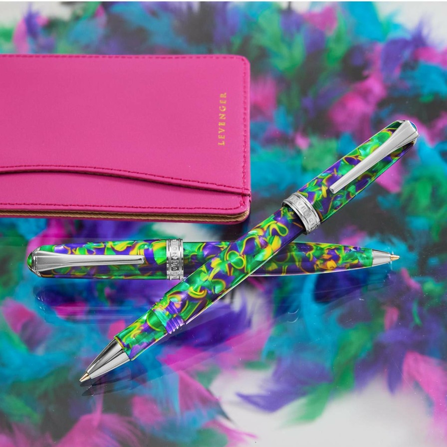 Writing Levenger Rollerball Pens | True Writer Classic Mardi Gras Pen