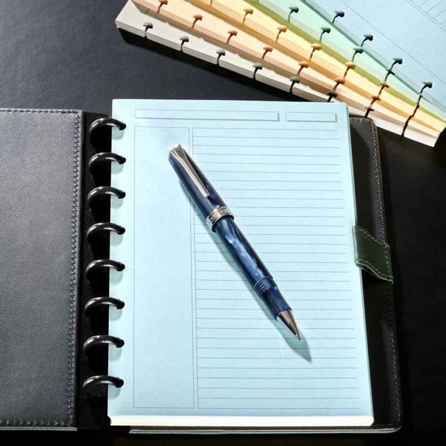 Circa Notebooks Levenger Circa Junior Refills | Circa Multicolored 1/4" Ruled Refill (300 Sheets)