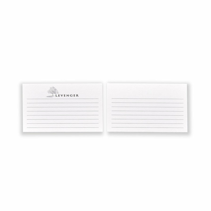 Notebooks & Stationery Levenger Premium Personalized Index Cards | 500 Corporate Wallet Cards, Horizontal Ruled White