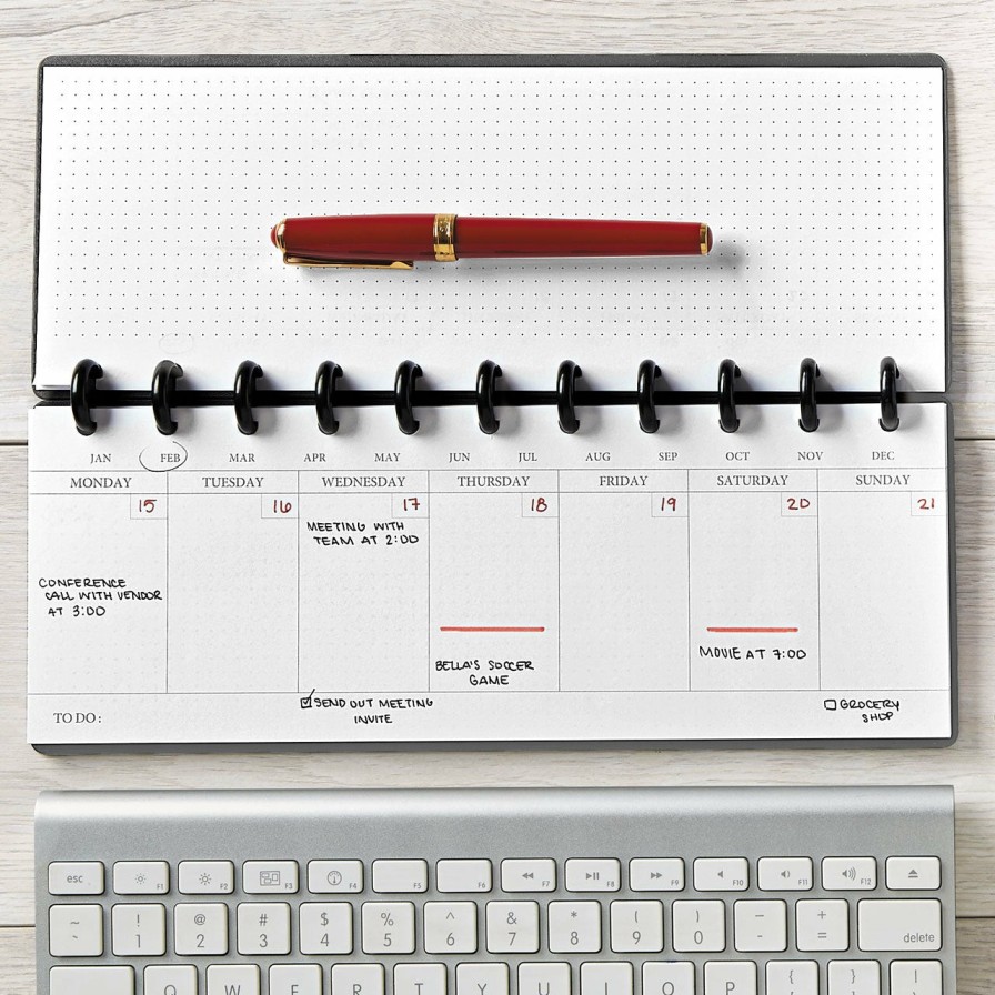 Circa Notebooks Levenger Circa Smartplanners® | Circa Keyboard Start-Anytime Weekly Planner Refill