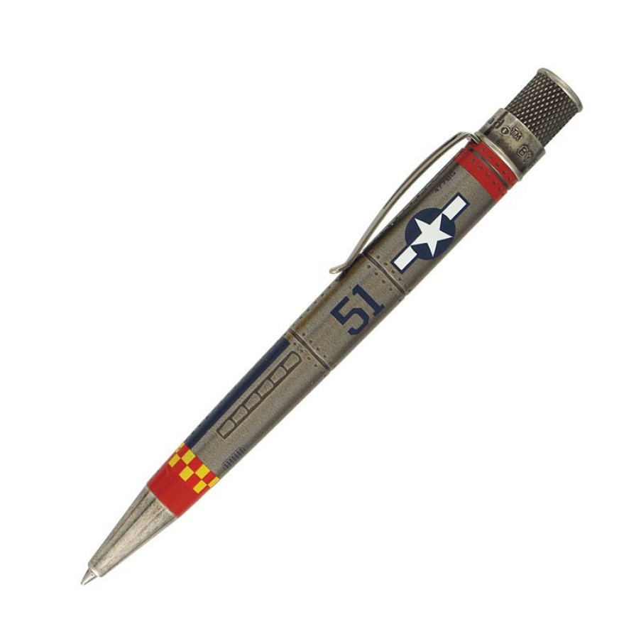 Writing Levenger Retro 51 | Retro 51 Tornado Vintage Metalsmith P51 Mustang Rollerball Pen