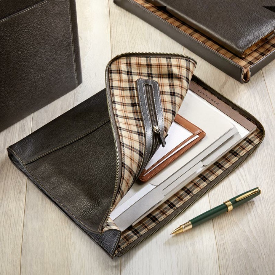 Bags & Accessories Levenger Briefolios | Bomber Jacket Briefolio Mocha