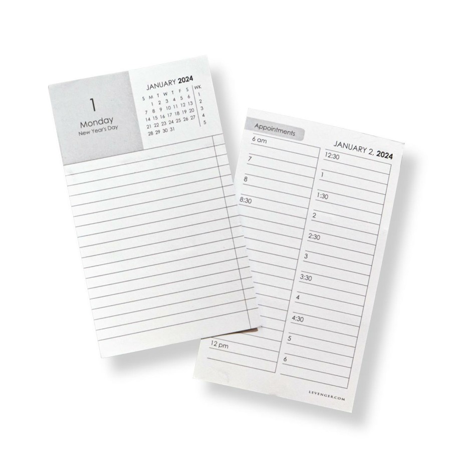 Notebooks & Stationery Levenger Desk Pad & Card Planners | 3 X 5 Daily Calendar Cards