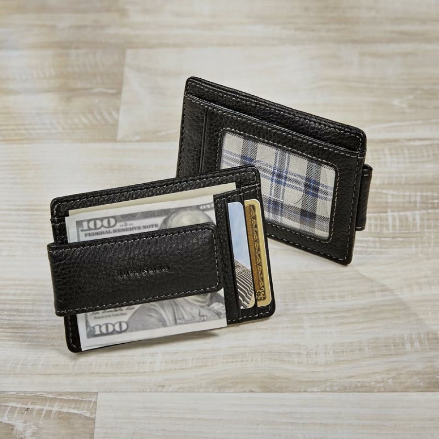 Bags & Accessories Levenger Wallets & Card Cases | Bomber Jacket Rfid Money Clip Card Wallet