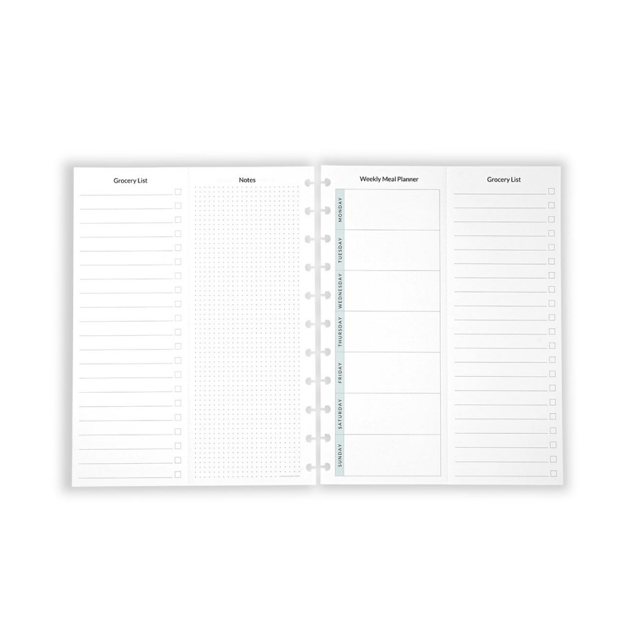 Circa Notebooks Levenger Circa Letter Refills | Circa Weekly Meal Planner Refill (25 Sheets)